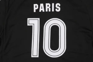 Balenciaga Paris 10 Football Jersey T-Shirt Black Back Print