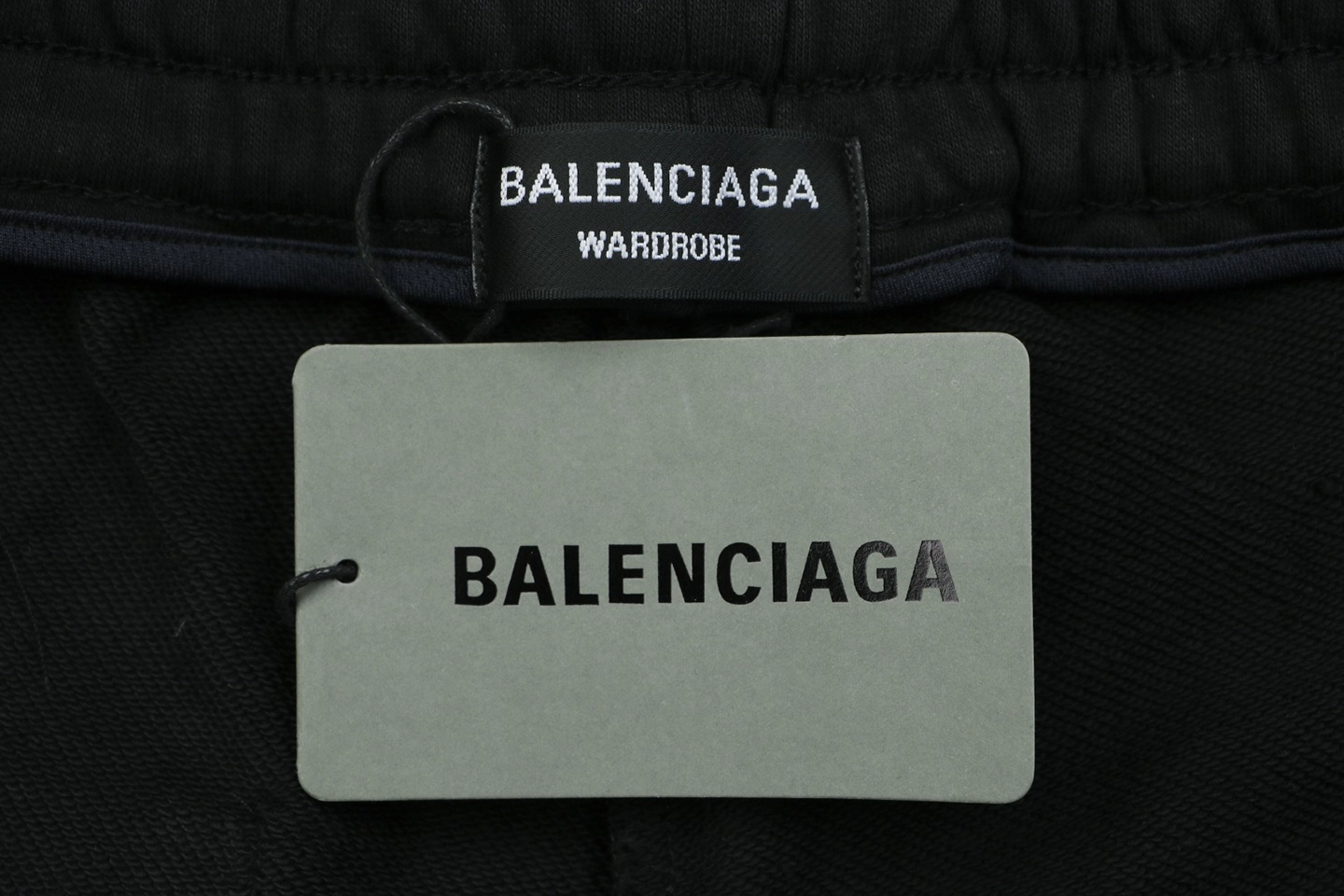 Balenciaga Paris Logo Cat Whisker Denim Shorts Brand label