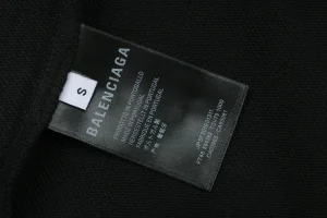 Balenciaga Paris Logo Cat Whisker Denim Shorts Wash label