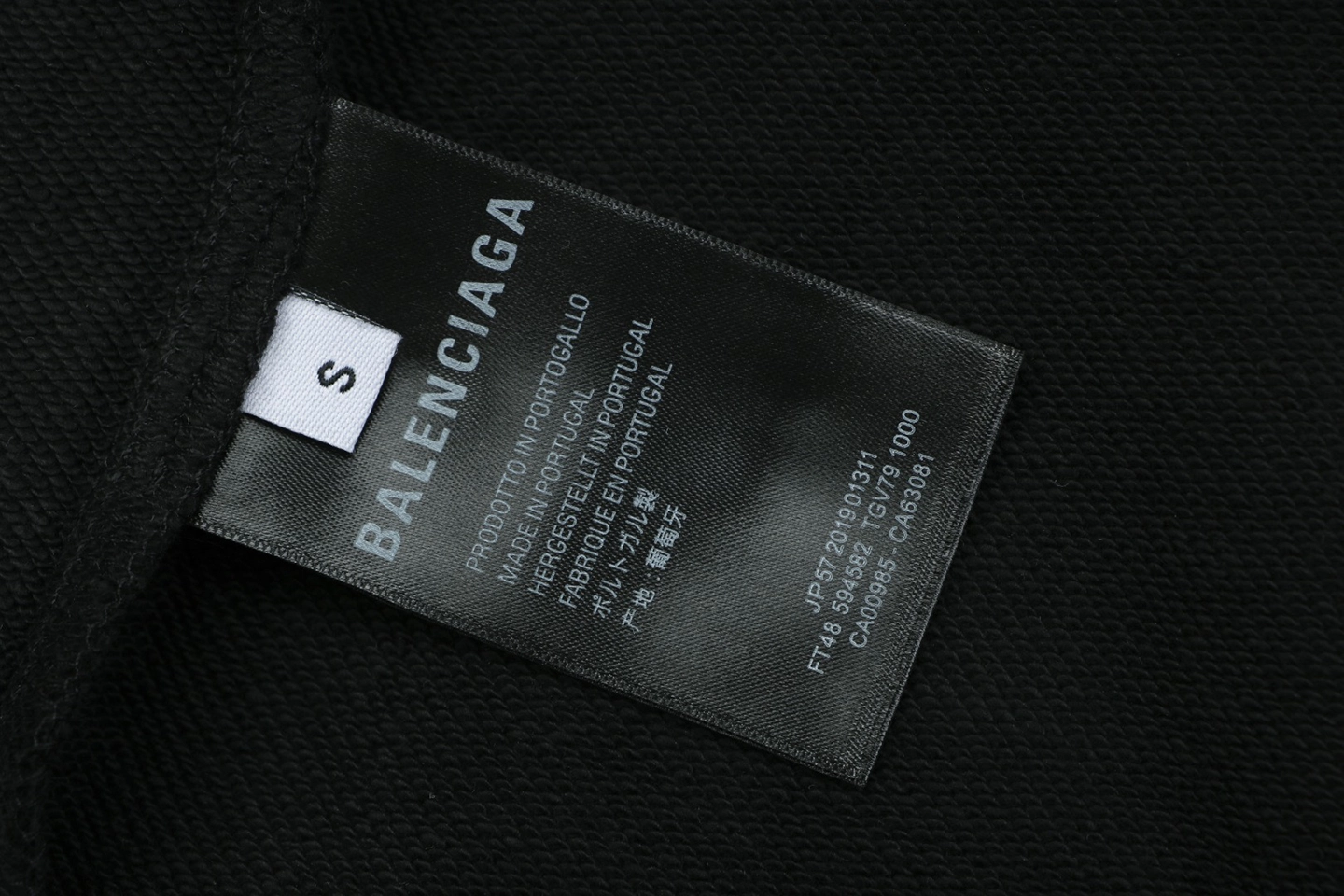 Balenciaga Paris Logo Cat Whisker Denim Shorts Wash label