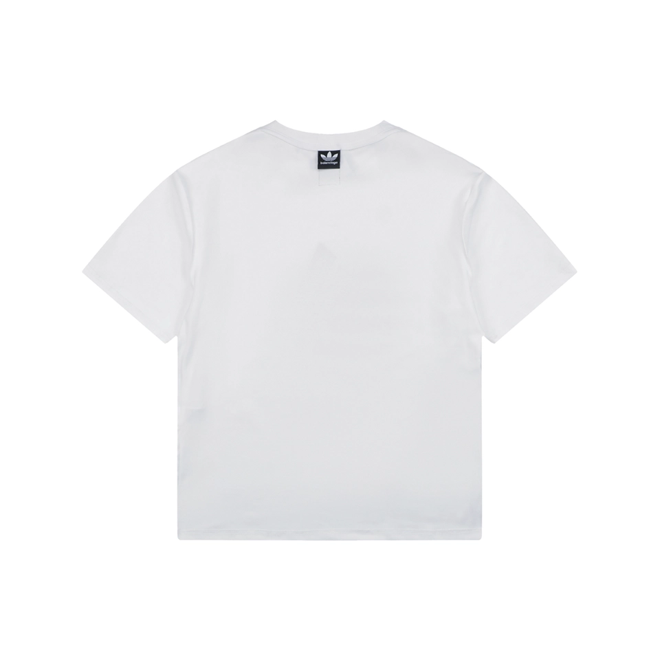 Balenciaga Paris Triple Stripe Reversible T-Shirt - White Back side Back view
