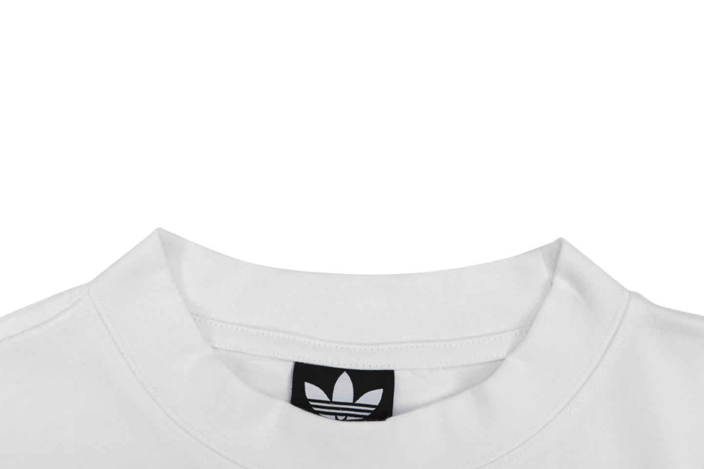 Balenciaga Paris Triple Stripe Reversible T-Shirt - White Front side Collar