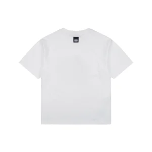 Balenciaga Paris Triple Stripe Reversible T-Shirt - White Front side Back view