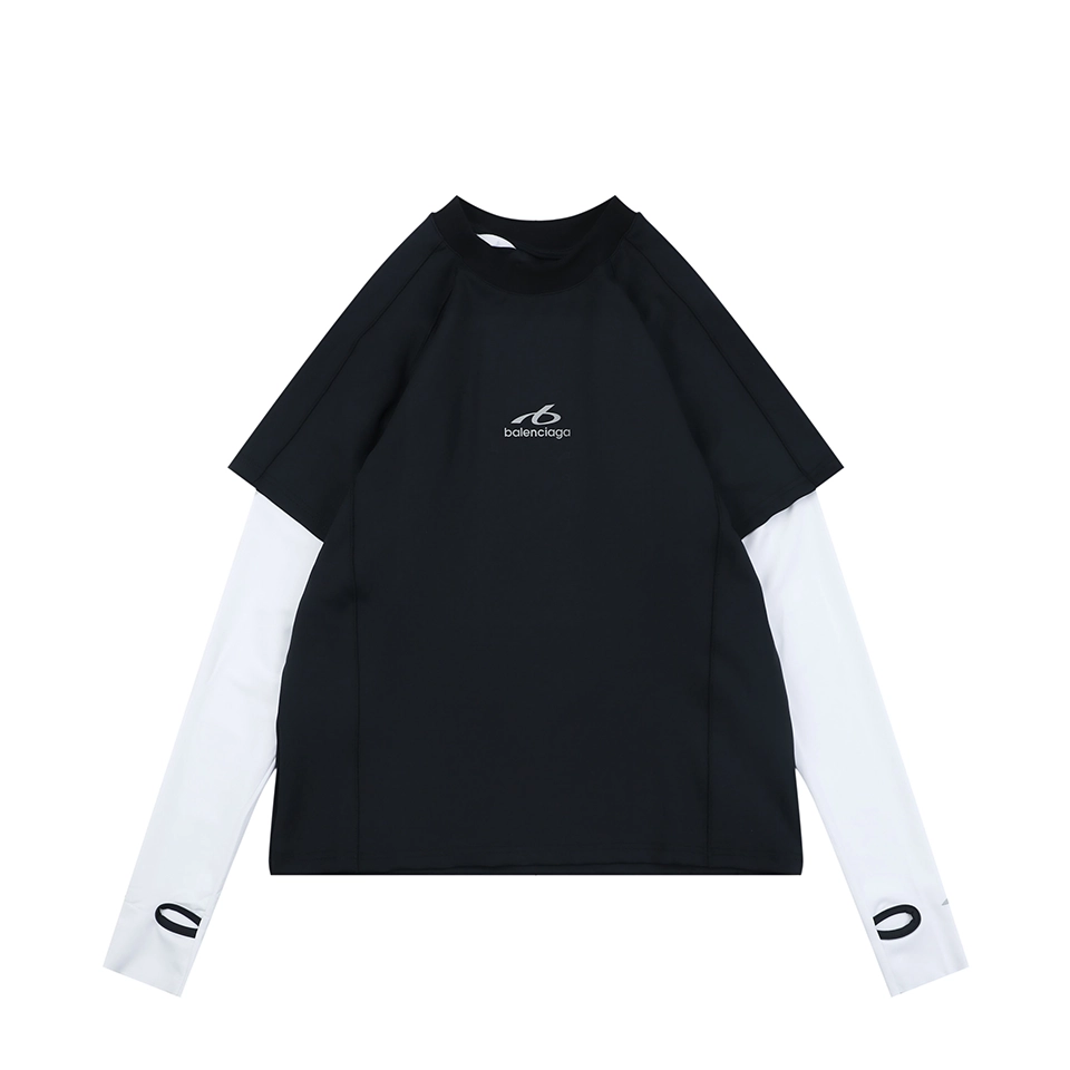Balenciaga Reflective Logo Layered Compression Shirt Front view