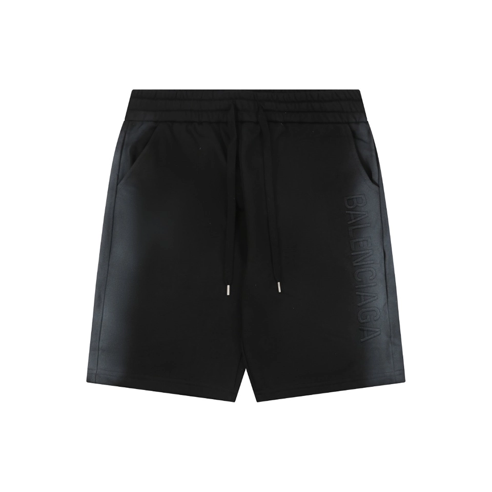 Balenciaga Side Logo Embroidered Sweat Shorts Front view