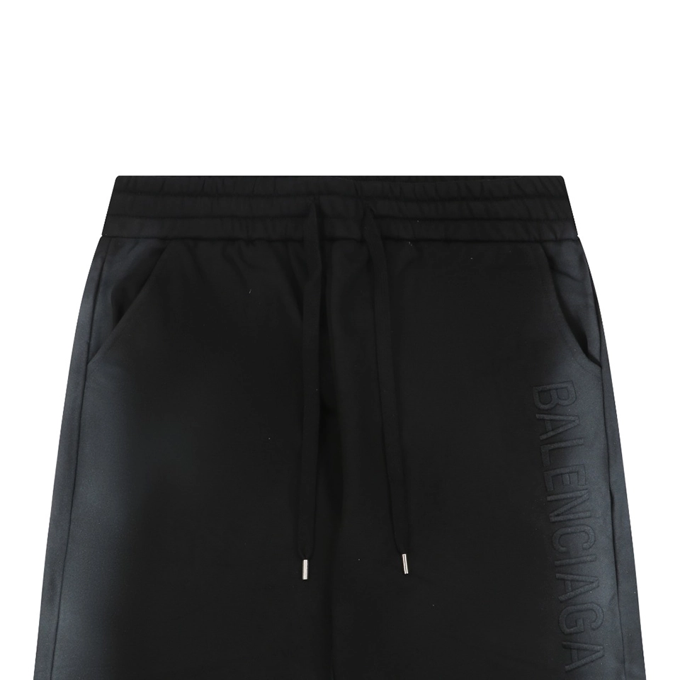 Balenciaga Side Logo Embroidered Sweat Shorts