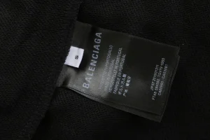 Balenciaga Side Logo Embroidered Sweat Shorts Wash label