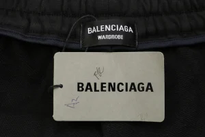 Balenciaga Side Logo Embroidered Sweat Shorts Brand label