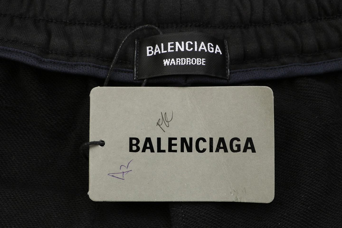 Balenciaga Side Logo Embroidered Sweat Shorts Brand label
