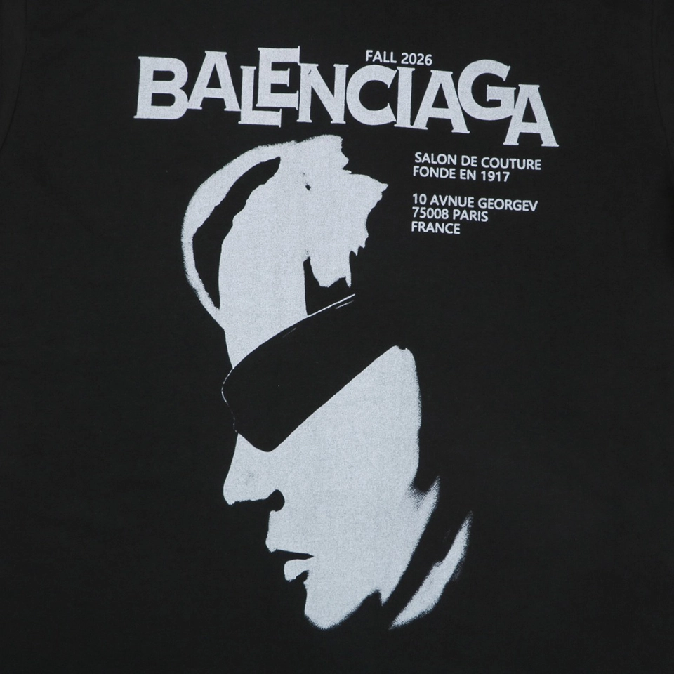 Balenciaga Sunglasses Portrait Graphic T-Shirt Front Print
