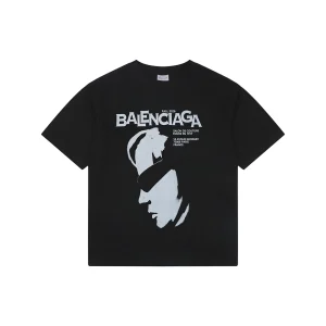 Balenciaga Sunglasses Portrait Graphic T-Shirt Front view