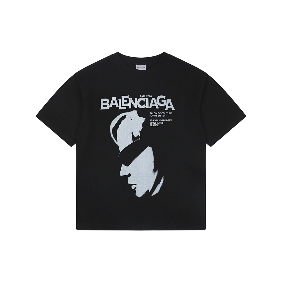 Balenciaga Sunglasses Portrait Graphic T-Shirt Front view