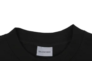Balenciaga Sunglasses Portrait Graphic T-Shirt Collar