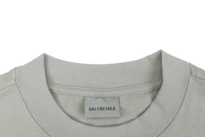 Balenciaga Sunset Wave Graphic T-Shirt Grey Collar