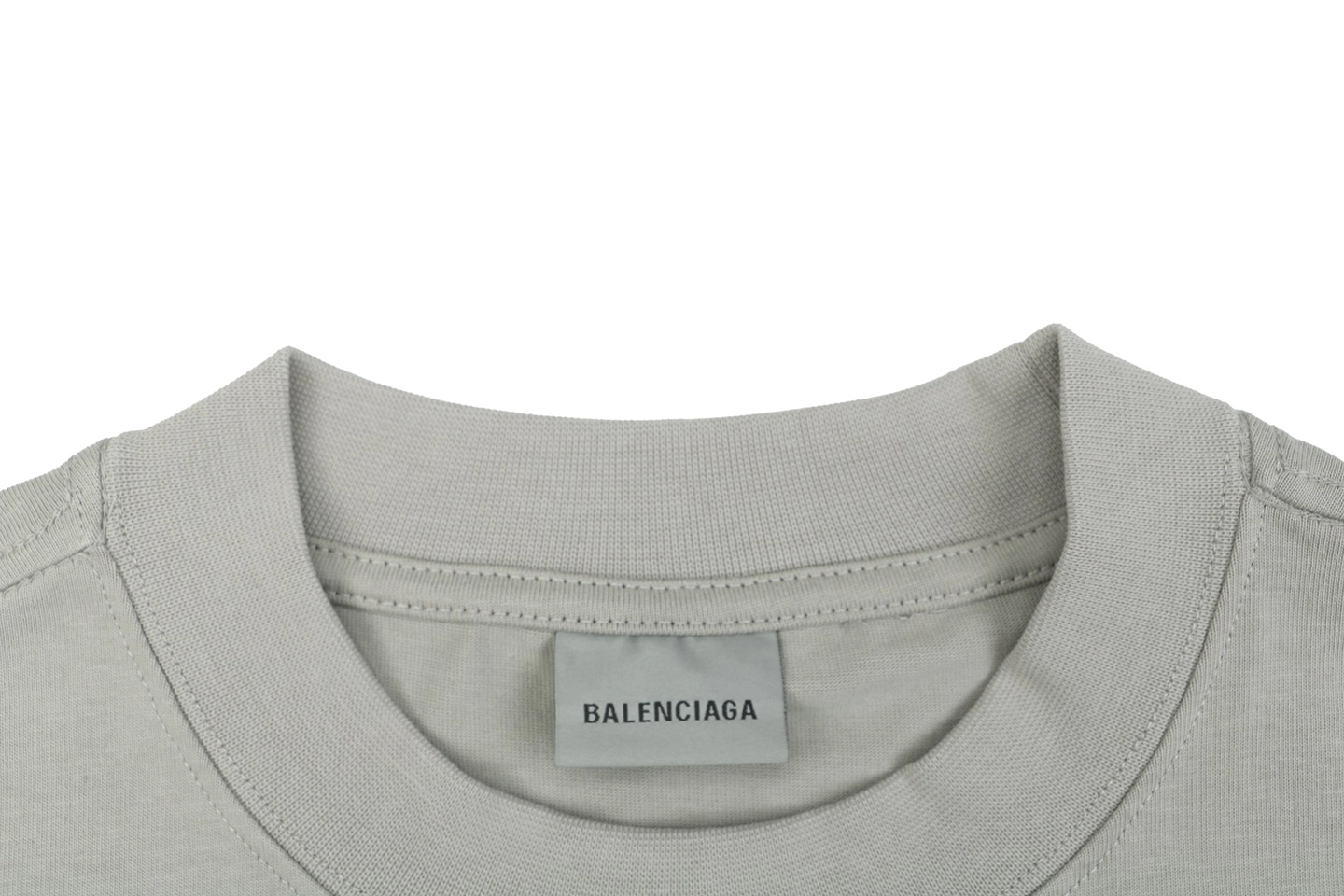 Balenciaga Sunset Wave Graphic T-Shirt Grey Collar