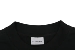 Balenciaga Sunset Wave Graphic T-Shirt Black Collar