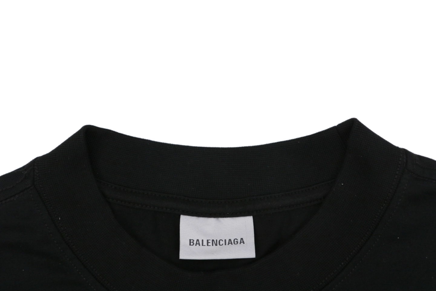 Balenciaga Sunset Wave Graphic T-Shirt Black Collar