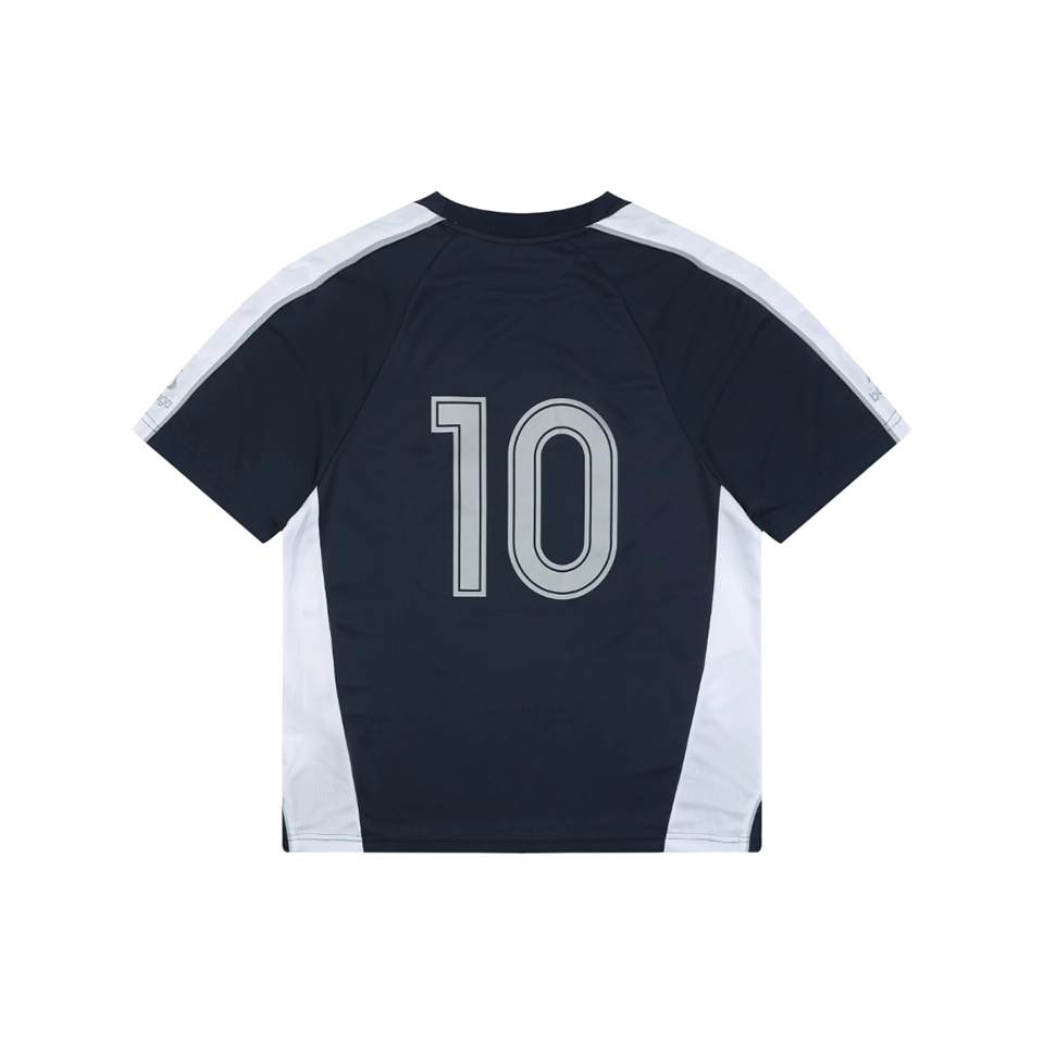 Balenciaga Wheat Crest Football Jersey T-Shirt Navy Back view