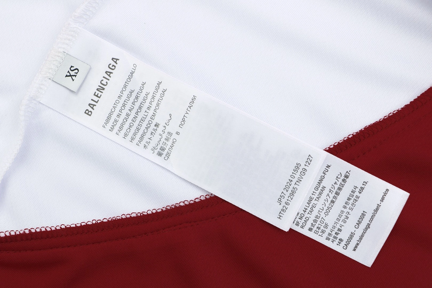 Balenciaga Wheat Crest Football Jersey T-Shirt Red Wash label