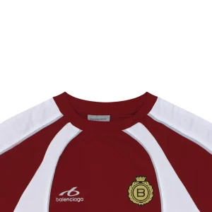 Balenciaga Wheat Crest Football Jersey T-Shirt Red