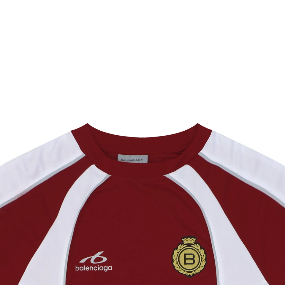 Balenciaga Wheat Crest Football Jersey T-Shirt Red