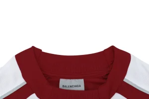 Balenciaga Wheat Crest Football Jersey T-Shirt Red Collar