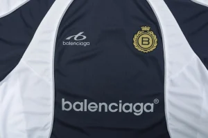 Balenciaga Wheat Crest Football Jersey T-Shirt Navy Front Print