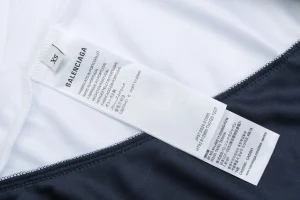 Balenciaga Wheat Crest Football Jersey T-Shirt Navy Wash label