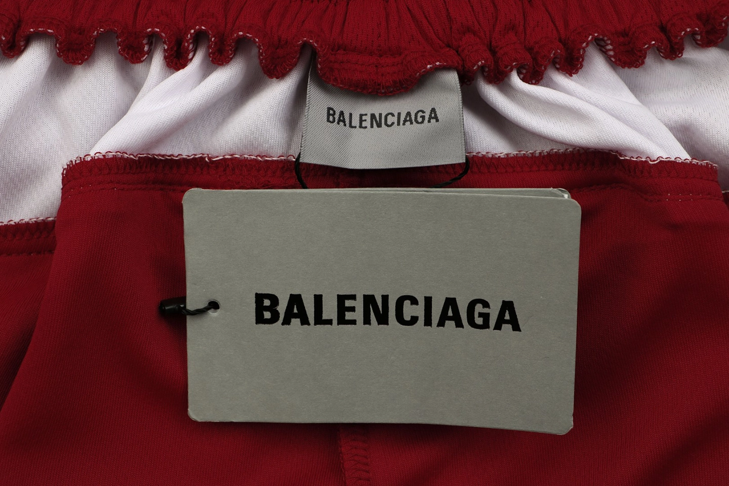 Balenciaga Wheat Crest Football Shorts Red Brand label
