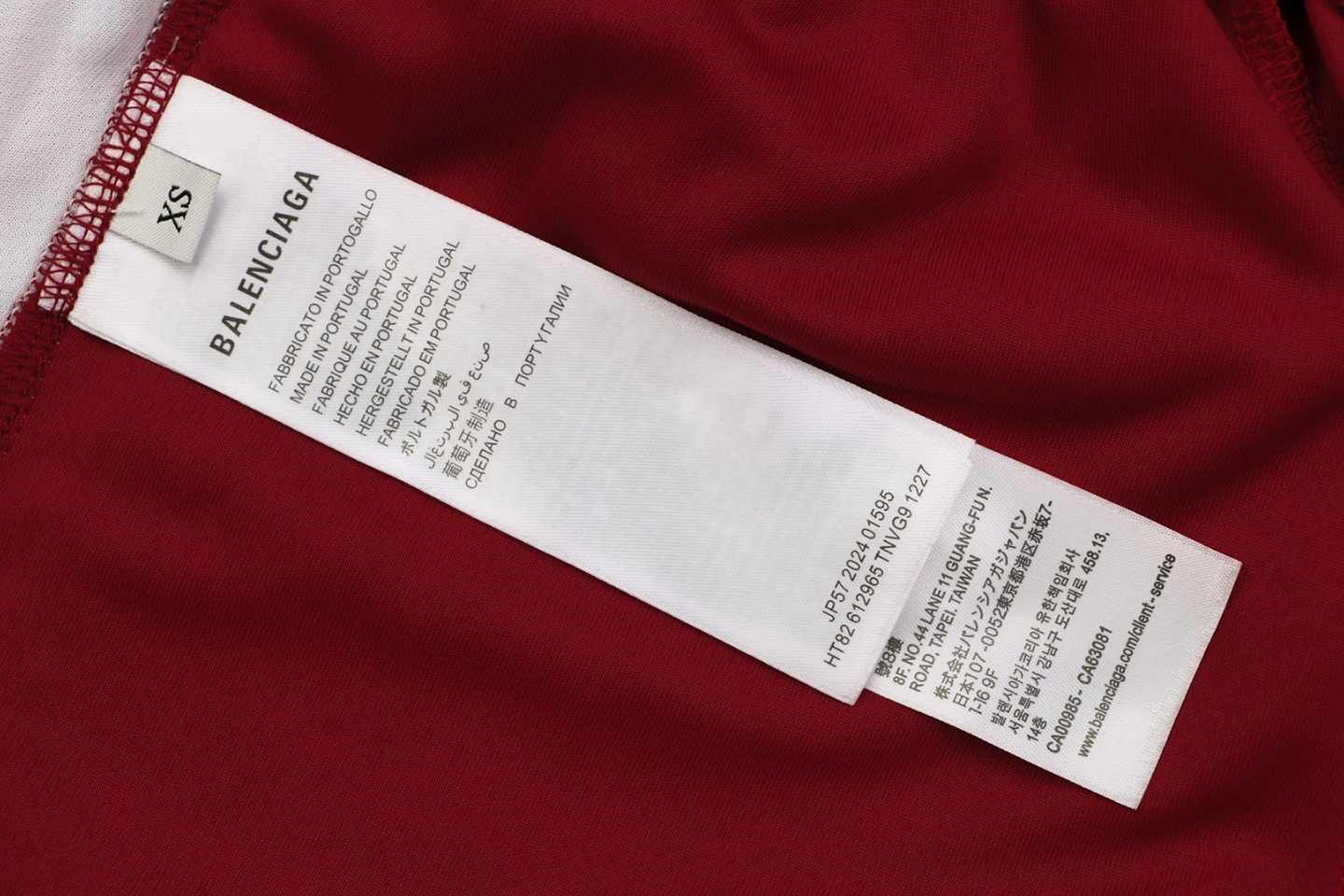 Balenciaga Wheat Crest Football Shorts Red Wash label