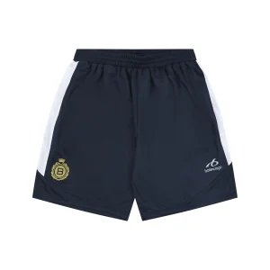 Balenciaga Wheat Crest Football Shorts Navy Front view