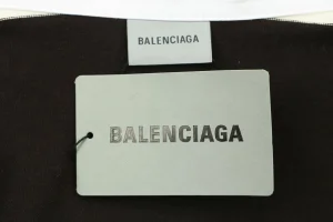 Balenciaga Wheat Double-B Striped Polo Shirt Brand label