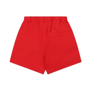 Bape Ape Head Embroidered Logo Sweat Shorts Red Back view