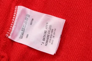 Bape Ape Head Embroidered Logo Sweat Shorts Red Wash label