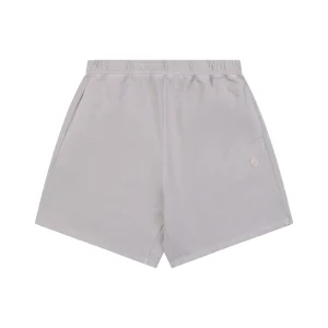 Bape Ape Head Embroidered Logo Sweat Shorts Grey Front view