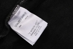 Bape Ape Head Embroidered Logo Sweat Shorts Black Wash label