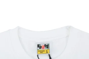 Bape Baby Milo Graphic Print T-Shirt White Collar