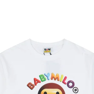Bape Baby Milo Graphic Print T-Shirt White