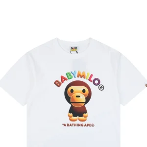 Bape Baby Milo Graphic Print T-Shirt White