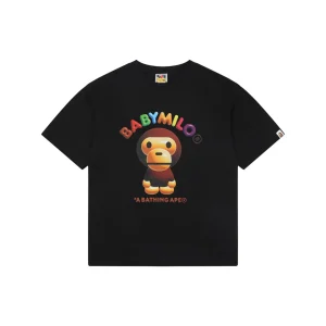 Bape Baby Milo Graphic Print T-Shirt Black Front Print