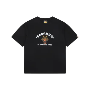 Bape Baby Milo Samurai Graphic T-Shirt Black Front view