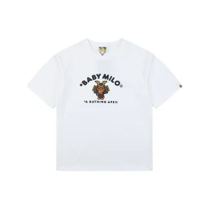 Bape Baby Milo Samurai Graphic T-Shirt White Front view