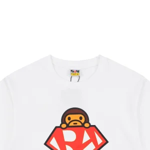 Bape Baby Milo Superman Graphic T-Shirt White