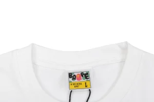 Bape Baby Milo Superman Graphic T-Shirt White Collar
