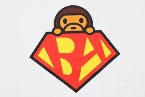 Bape Baby Milo Superman Graphic T-Shirt White Front Print