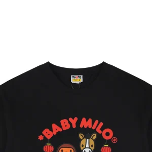 Bape Baby Milo Year of the Horse Graphic T-Shirt Black