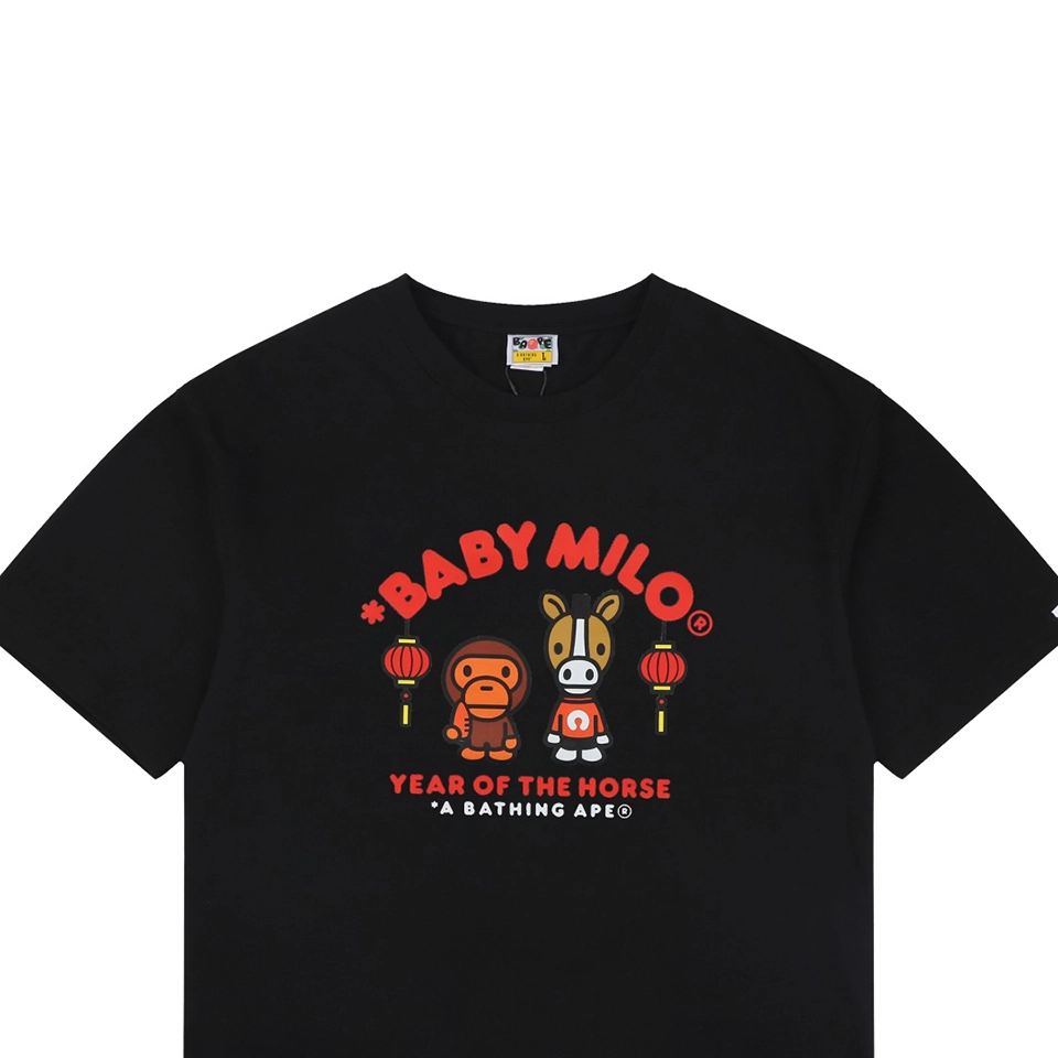Bape Baby Milo Year of the Horse Graphic T-Shirt Black