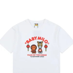 Bape Baby Milo Year of the Horse Graphic T-Shirt White