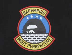 Bape Military Ape Head Graphic T-Shirt Black Front Print