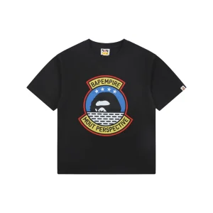 Bape Military Ape Head Graphic T-Shirt Black Front view